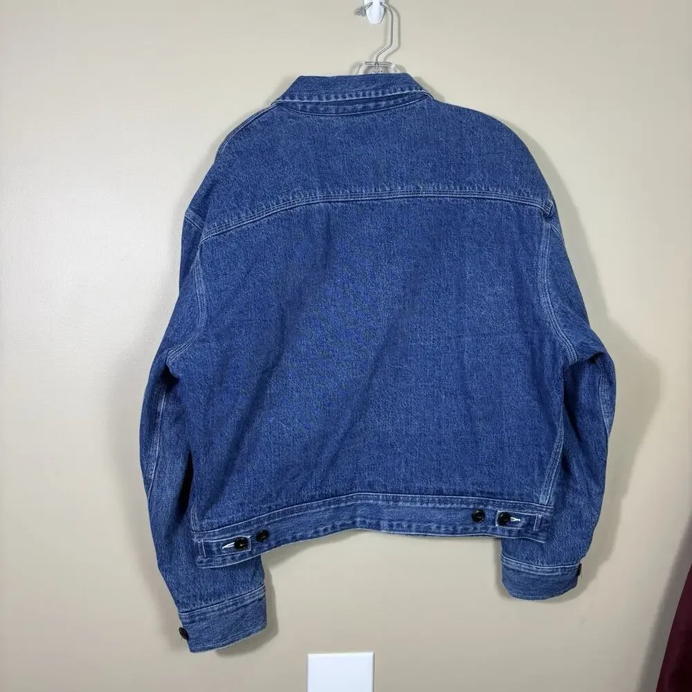 Vintage Polo Country Ralph Lauren Denim Jacket Mens Large 90s Blanket Lined USA